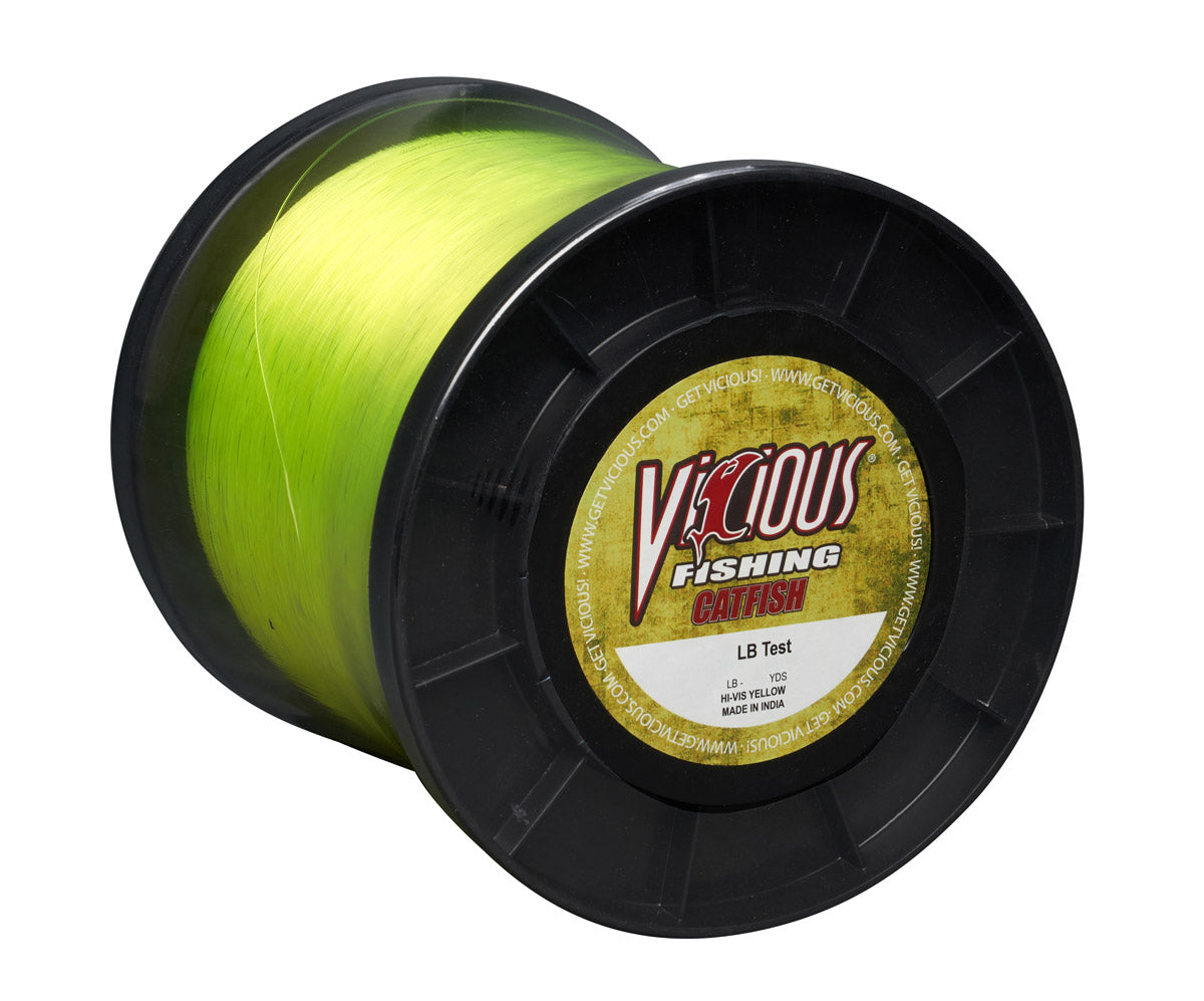 Vicious Catfish Hi-Vis Yellow Mono - 25 Lb Test