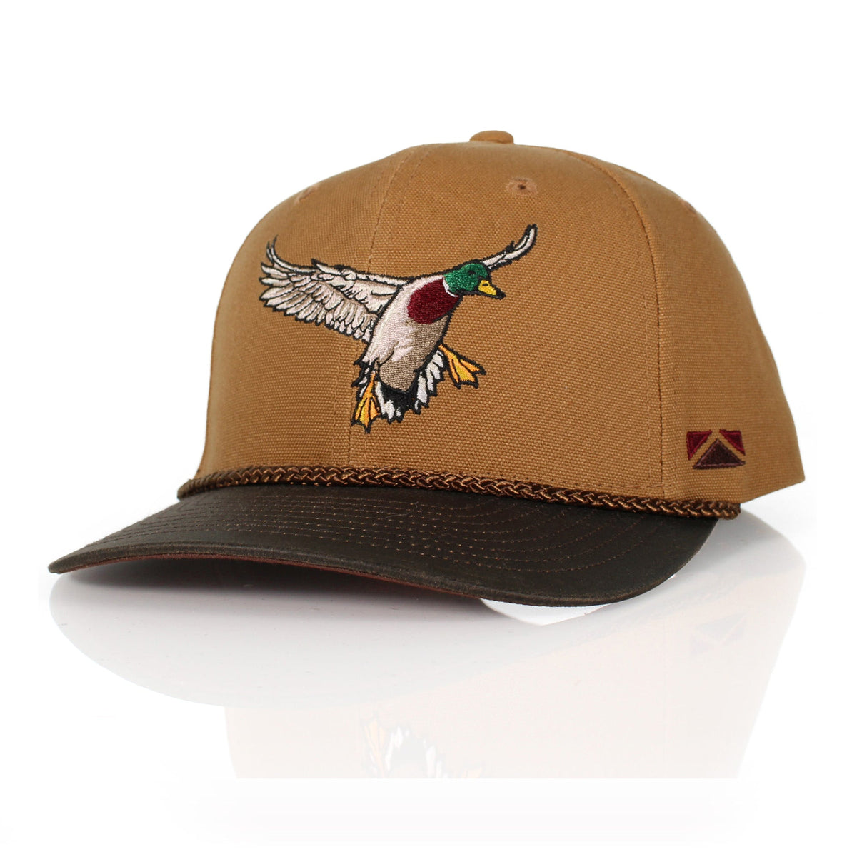 Canvas Mallard Drake Duck Hat with Wax Cloth Visor